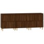 vidaXL Aparadores 3 uds madera contrachapada marrón roble 60x35x70 cm vidaXL Aparadores 3 uds madera contrachapada marrón roble 60x35x70 cm