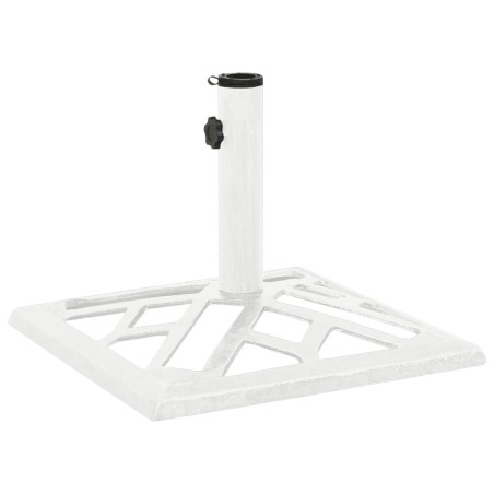 vidaXL Base de sombrilla de hierro fundido blanco 44x44x31 cm 