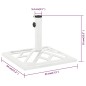 vidaXL Base de sombrilla de hierro fundido blanco 44x44x31 cm vidaXL Base de sombrilla de hierro fundido blanco 44x44x31 cm