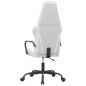 vidaXL Silla gaming con masaje cuero sintético rosa y blanco vidaXL Silla gaming con masaje cuero sintético rosa y blanco