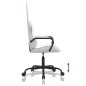 vidaXL Silla gaming con masaje cuero sintético rosa y blanco vidaXL Silla gaming con masaje cuero sintético rosa y blanco