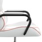 vidaXL Silla gaming con masaje cuero sintético rosa y blanco vidaXL Silla gaming con masaje cuero sintético rosa y blanco