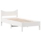 vidaXL Estructura de cama madera maciza de pino blanco 90x200 cm vidaXL Estructura de cama madera maciza de pino blanco 90x200 cm