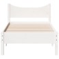 vidaXL Estructura de cama madera maciza de pino blanco 90x200 cm vidaXL Estructura de cama madera maciza de pino blanco 90x200 cm
