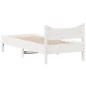 vidaXL Estructura de cama madera maciza de pino blanco 90x200 cm vidaXL Estructura de cama madera maciza de pino blanco 90x200 cm