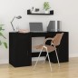 vidaXL Escritorio con armario madera contrachapada negro vidaXL Escritorio con armario madera contrachapada negro