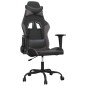 vidaXL Silla gaming de masaje cuero sintético negro y gris vidaXL Silla gaming de masaje cuero sintético negro y gris