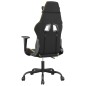 vidaXL Silla gaming de masaje cuero sintético negro y dorado vidaXL Silla gaming de masaje cuero sintético negro y dorado
