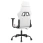 vidaXL Silla gaming de masaje cuero sintético blanco y rosa vidaXL Silla gaming de masaje cuero sintético blanco y rosa