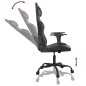 vidaXL Silla gaming de masaje cuero sintético negro y gris vidaXL Silla gaming de masaje cuero sintético negro y gris