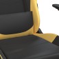 vidaXL Silla gaming de masaje cuero sintético negro y dorado vidaXL Silla gaming de masaje cuero sintético negro y dorado