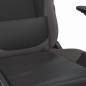 vidaXL Silla gaming de masaje cuero sintético negro y gris vidaXL Silla gaming de masaje cuero sintético negro y gris