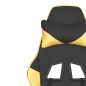 vidaXL Silla gaming de masaje cuero sintético negro y dorado vidaXL Silla gaming de masaje cuero sintético negro y dorado