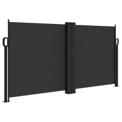 vidaXL Toldo lateral retráctil negro 120x1200 cm