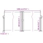 vidaXL Toldo lateral retráctil marrón 120x1200 cm