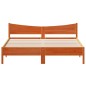 vidaXL Estructura cama con cabecero madera pino marrón cera 180x200 cm