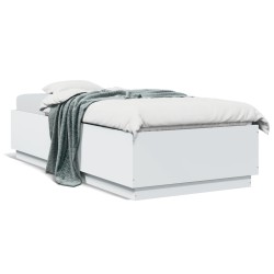 vidaXL Estructura de cama madera de ingeniería blanca 90x200 cm