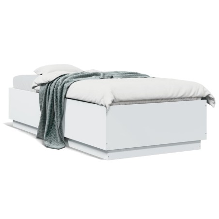 vidaXL Estructura de cama madera de ingeniería blanca 90x200 cm