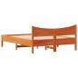 vidaXL Estructura de cama madera maciza pino marrón cera 140x190 cm vidaXL Estructura de cama madera maciza pino marrón cera 140x190 cm