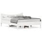 vidaXL Estructura de cama madera maciza de pino blanco 135x190 cm vidaXL Estructura de cama madera maciza de pino blanco 135x190 cm