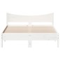 vidaXL Estructura de cama madera maciza de pino blanco 135x190 cm vidaXL Estructura de cama madera maciza de pino blanco 135x190 cm