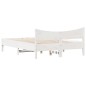 vidaXL Estructura de cama madera maciza de pino blanco 135x190 cm vidaXL Estructura de cama madera maciza de pino blanco 135x190 cm