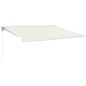 vidaXL Toldo retráctil aluminio y tela color crema 3x2,5 m