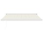 vidaXL Toldo retráctil aluminio y tela color crema 3x2,5 m