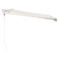 vidaXL Toldo retráctil aluminio y tela color crema 3x2,5 m
