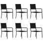 vidaXL Juego de comedor para jardín 7 piezas ratán sintético negro vidaXL Juego de comedor para jardín 7 piezas ratán sintético negro