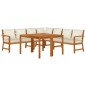 vidaXL Juego comedor jardín y cojines 7 piezas madera maciza acacia vidaXL Juego comedor jardín y cojines 7 piezas madera maciza acacia