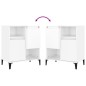 vidaXL Aparadores 2 uds madera contrachapada blanco brillo 60x35x70 cm vidaXL Aparadores 2 uds madera contrachapada blanco brillo 60x35x70 cm