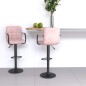 vidaXL Taburetes de cocina 2 unidades terciopelo rosa vidaXL Taburetes de cocina 2 unidades terciopelo rosa