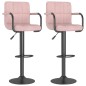 vidaXL Taburetes de cocina 2 unidades terciopelo rosa vidaXL Taburetes de cocina 2 unidades terciopelo rosa