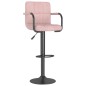 vidaXL Taburetes de cocina 2 unidades terciopelo rosa vidaXL Taburetes de cocina 2 unidades terciopelo rosa