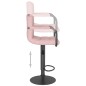 vidaXL Taburetes de cocina 2 unidades terciopelo rosa vidaXL Taburetes de cocina 2 unidades terciopelo rosa