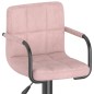 vidaXL Taburetes de cocina 2 unidades terciopelo rosa vidaXL Taburetes de cocina 2 unidades terciopelo rosa