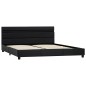 vidaXL Estructura de cama con LED cuero sintético negro 160x200 cm vidaXL Estructura de cama con LED cuero sintético negro 160x200 cm