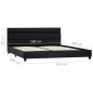 vidaXL Estructura de cama con LED cuero sintético negro 160x200 cm vidaXL Estructura de cama con LED cuero sintético negro 160x200 cm