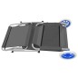 vidaXL Tumbona plegable con toldo y ruedas acero gris vidaXL Tumbona plegable con toldo y ruedas acero gris