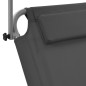 vidaXL Tumbona plegable con toldo y ruedas acero gris vidaXL Tumbona plegable con toldo y ruedas acero gris