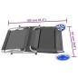 vidaXL Tumbona plegable con toldo y ruedas acero gris vidaXL Tumbona plegable con toldo y ruedas acero gris