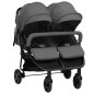 vidaXL Carrito para gemelos de acero gris oscuro y negro vidaXL Carrito para gemelos de acero gris oscuro y negro