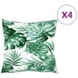 vidaXL Cojines decorativos 4 uds tela estampado de hojas 40x40 cm vidaXL Cojines decorativos 4 uds tela estampado de hojas 40x40 cm