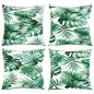 vidaXL Cojines decorativos 4 uds tela estampado de hojas 40x40 cm vidaXL Cojines decorativos 4 uds tela estampado de hojas 40x40 cm