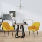 vidaXL Sillas de comedor 2 unidades terciopelo amarillo vidaXL Sillas de comedor 2 unidades terciopelo amarillo