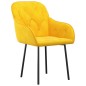 vidaXL Sillas de comedor 2 unidades terciopelo amarillo vidaXL Sillas de comedor 2 unidades terciopelo amarillo