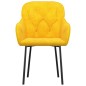 vidaXL Sillas de comedor 2 unidades terciopelo amarillo vidaXL Sillas de comedor 2 unidades terciopelo amarillo