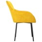 vidaXL Sillas de comedor 2 unidades terciopelo amarillo vidaXL Sillas de comedor 2 unidades terciopelo amarillo