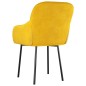 vidaXL Sillas de comedor 2 unidades terciopelo amarillo vidaXL Sillas de comedor 2 unidades terciopelo amarillo